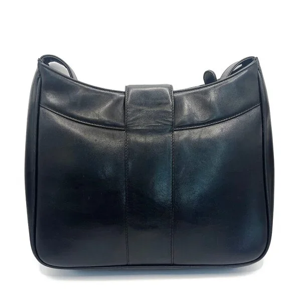 Authentic GUCCI Ophidia Logo Leather Vintage Shoulder Bag Purse Black - Picture 7 of 12